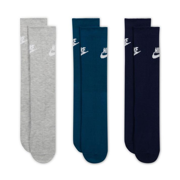NIKE（ナイキ） U 3P ESS CREW SOCKS ソックス DX5025 912GRY/NVY/BLK