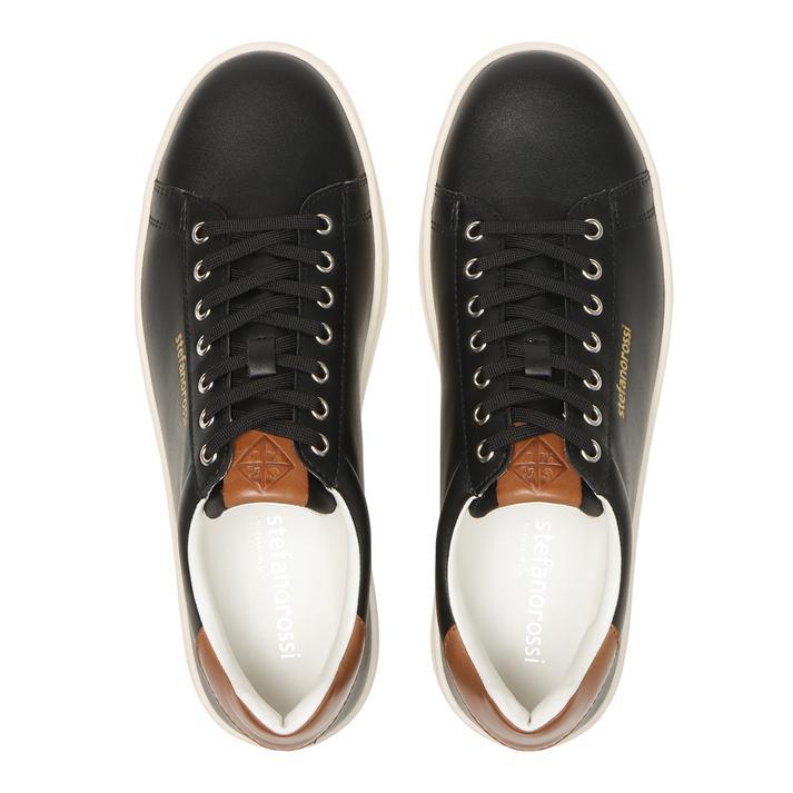 STEFANO ROSSI ステファノロッシ BARRA MADIA 本革 スニーカー SR04152 BLACK/BROWN｜abc-martnet｜02