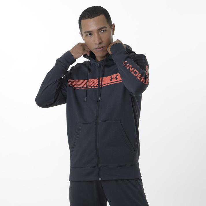 UNDER ARMOURウェア アンダーアーマーウェア M UA ARMOUR FLEECE BAR LOGO FZ スウェット 1381329 002BLK/BEA｜abc-martnet｜02