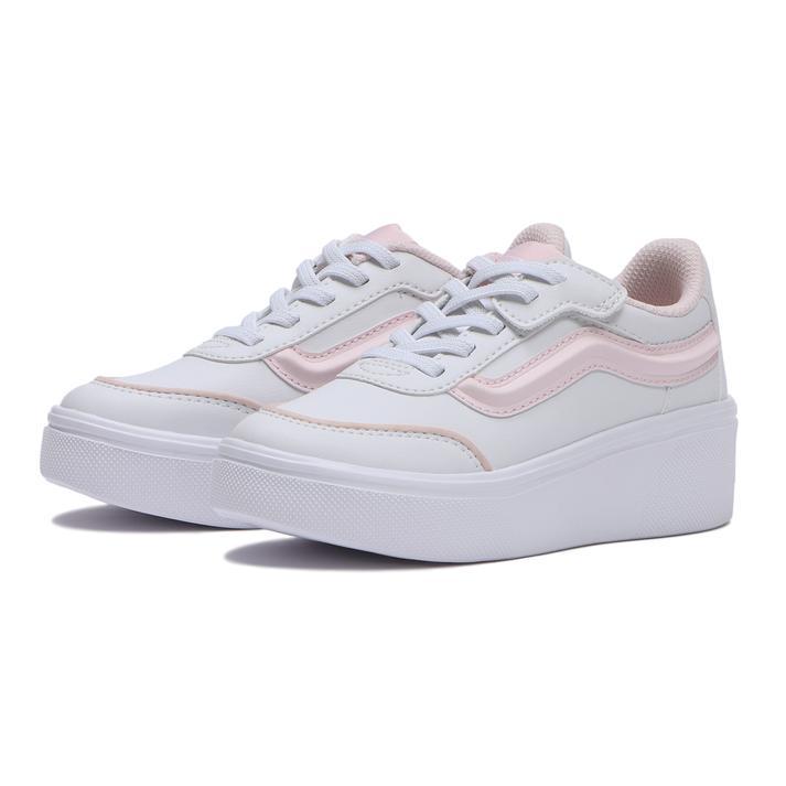 VANS（ヴァンズ） キッズ 17-22 ISSAC イサック V3942K WHITE/PINK