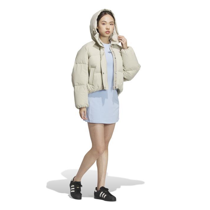 【adidas】W PUFFER CROP DOWN PUTTYGREY 国内発送 adidas レディース アディダス W PUFFER CROP DOWN アウター