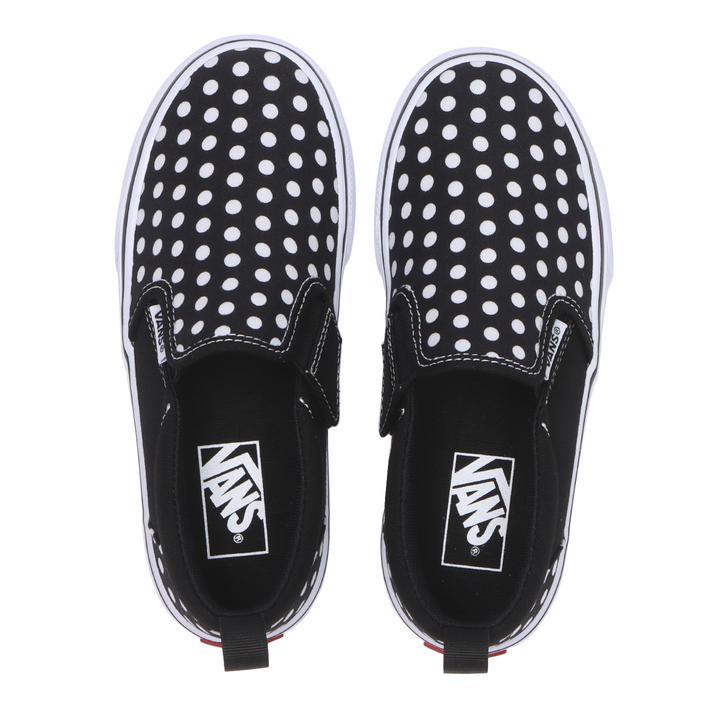 VANS（ヴァンズ） キッズ 17-22(H) SLIP ON スリッポン V98PS DOT BLK