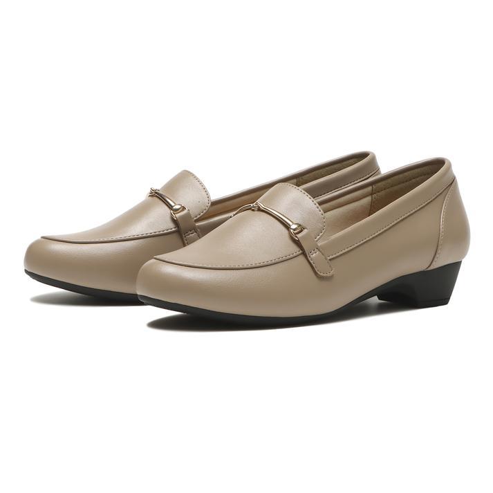 レディース ABC SELECT エービーシーセレクト WEDGE LOAFER 3 ウェッジローファー W5057 BEIGE : ABC ...