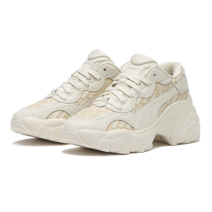 未使用 PUMA プーマ パルサー ウェッジ モノグラム 24 厚底 ホワイト PUMA（プーマ） W PULSAR WEDGE MONOGRAM パルサー ウェッジ MONOGRAM