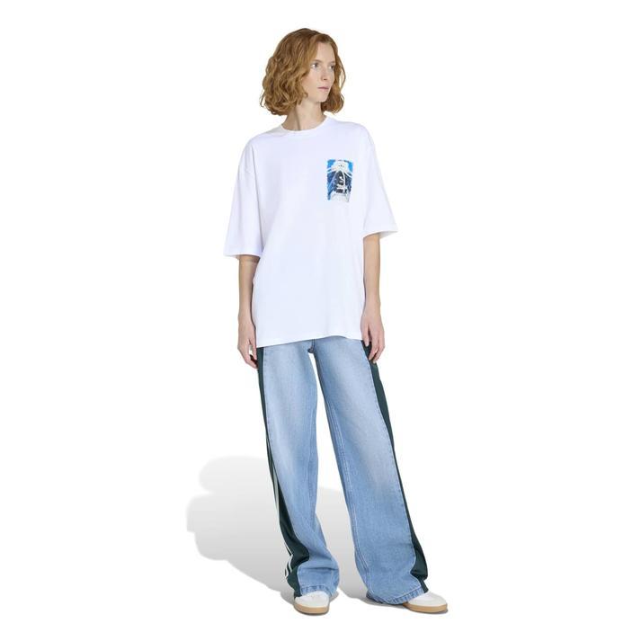 新品 タグ付き adidas ライトブルー ネイビー　アースカラーLサイズ adidas（アディダス） レディース W DENIM FB PT(ATHLE DEPT) ロング