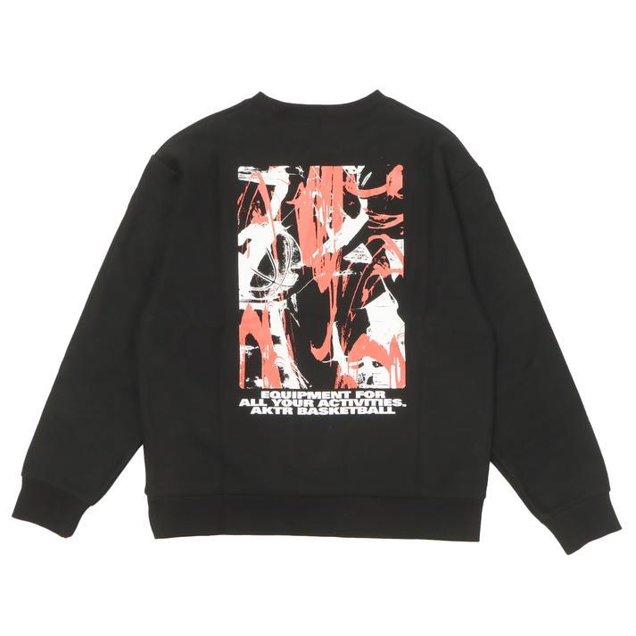 AKTR アクター WILD-CARD SWEAT CREW NECK WILD-CARD SWEAT CREW NECK 225-026010 BLACKの画像