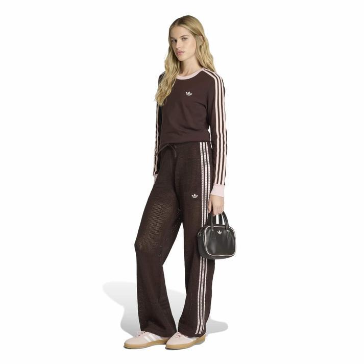 レディース adidas アディダス W KNIT CROCHET FBIRD TP ロングパンツ KE0201 AURORACOFFEEの画像