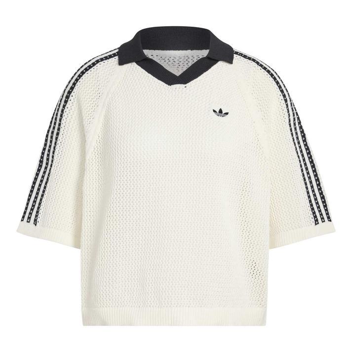 adidas（アディダス） レディース W KNIT CROCHET SS POLO ショート