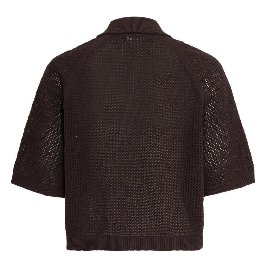 adidas（アディダス） レディース W KNIT CROCHET SS POLO ショート