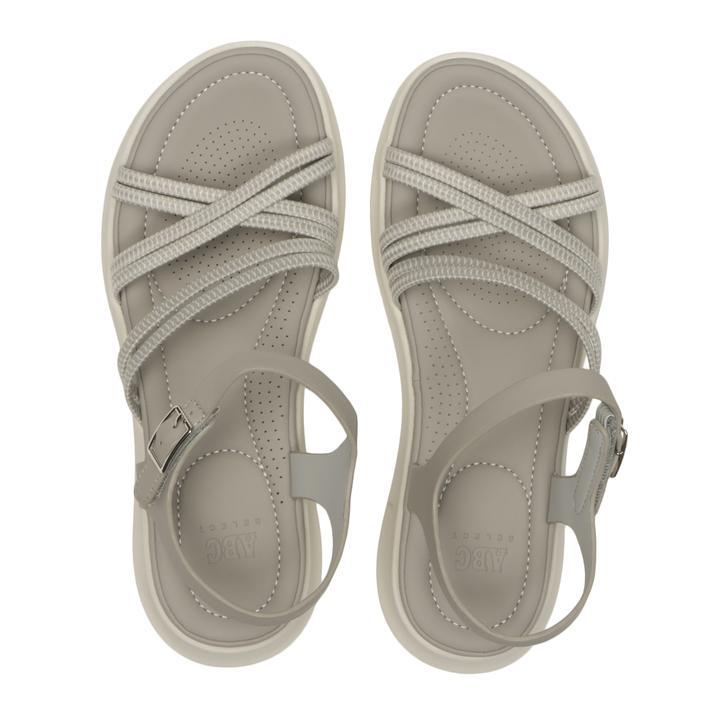 セール！◆A-OK◆サンダル4197　グレージュ　S レディース ABC SELECT エービーシーセレクト CROSS GORE SANDAL