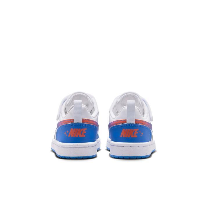 キッズ NIKE ナイキ 17-22(H) COURT BOROUGH LOW B コート バーロウ LOW LOW BBALL PS KIR5463 101WHITE/BLUCRYの画像
