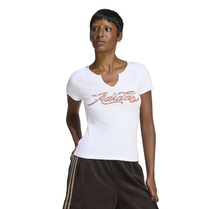 公式完売【】アディダス ショートスリーブ　１点のみ　L adidas（アディダス） レディース W GFX SLIM TEE(BADIGIRL) ショート