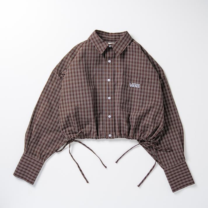 VANS（ヴァンズ） W DRAWSTRING CHECK SHIRT ロングスリーブ