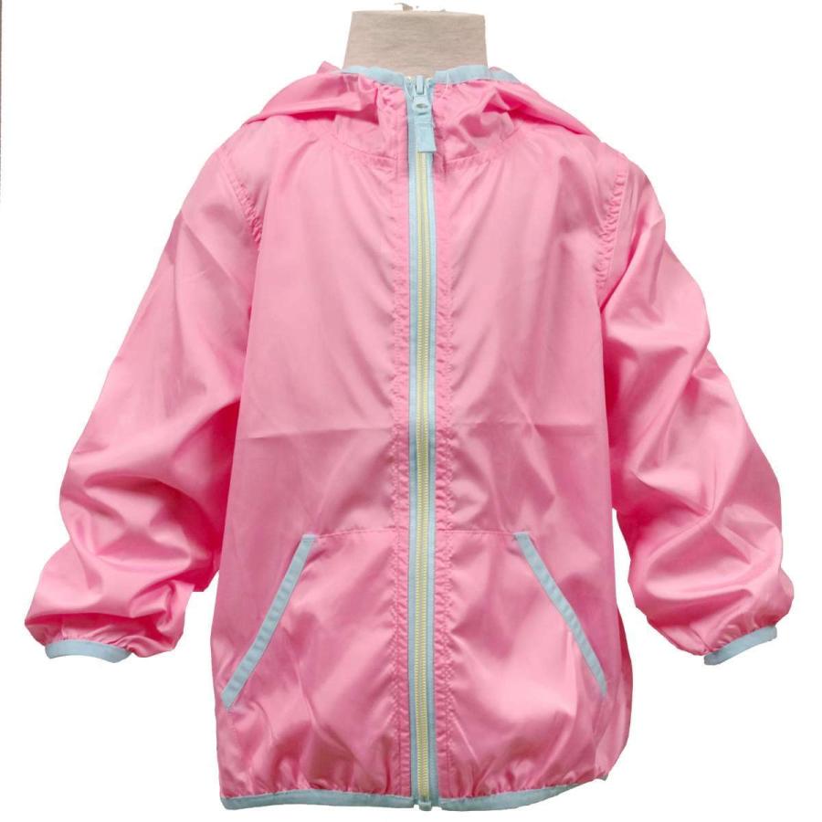 ガールズキッズ ポケッタブル ウィンドブレーカーフード付ジャンパー