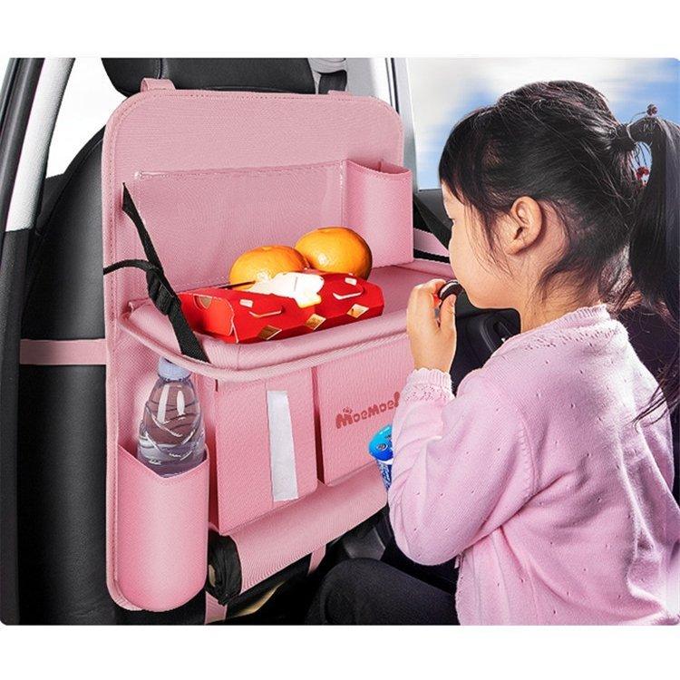 バックシート 収納 ポケット 多機能 テーブル付き ドリンクホルダー 車 車載用 後部座席収納 車載ポケット カーアクセサリー 小物入れ 大容量 可愛い 車用品 収納用品 カラー タイプaブラック猫 Royaldiamondlabradoodles Com