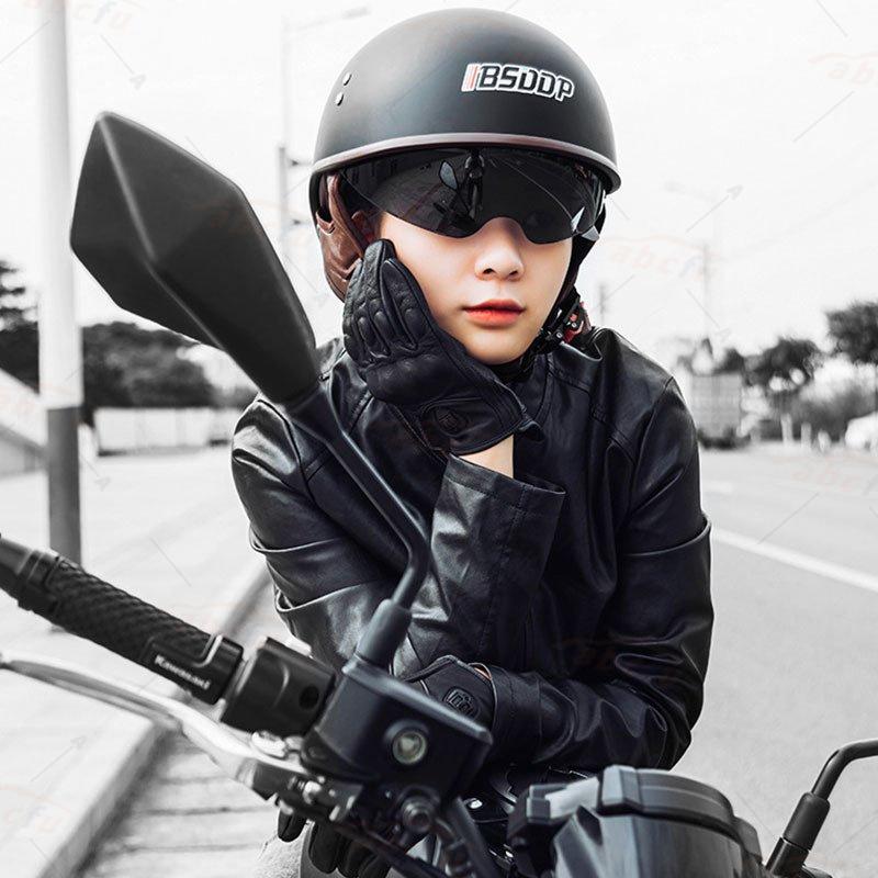 21セール ヘルメット バイク用 半キャップ ジ 半帽 ビンテージヘルメット バイク ハーフ シールド付き オートバイ レーシング かっこいい 軽量 Aynaelda Com