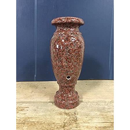 India Red Granite Monument Vase Cemetery Headstone 10x4-G