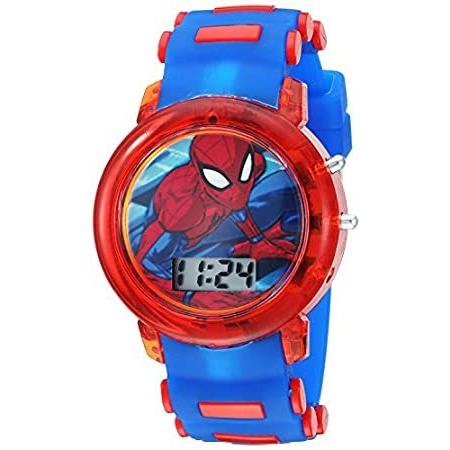 最も優遇の Accutime Kids Marvel Spider-Man Digital Quartz Plastic Watch for Boys & Gir 腕時計