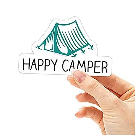 【お買い得！】 Camper Happy Tent Laptop Hydroflask, for Decal Tent Cute - Sticker Camping ダーツボード