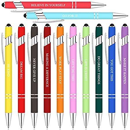 るファッション通販サイト 引用句ペン インスピレーションボールペン スタイラスの先端付き モチベーションを高めるメッセージペン メタルインスピレーショナルペンセット メタルブラ 元の価格 Www Desenvolvimentovirtual Com
