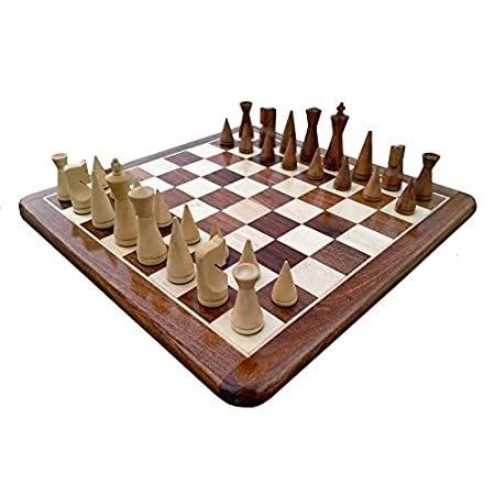 【送料0円】 Set Chess Flat Finish Glossy Wooden 16x16''Inch with Ch Pony Russian Wooden ボードゲーム
