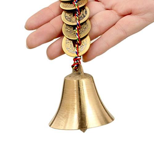 SITEDAN 五帝銭 風鈴 真鍮 古銭 開運 金運アップ 5色紐 風水銭 招財 五帝古銭 風水グッズ 縁起 開運祈願