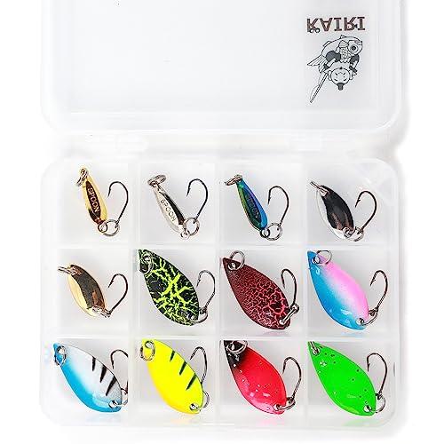 KAIRI マイクロ スプーン 0.8g 1.1g 2.5g 12個 セット バーバレス フック 付き ルアー