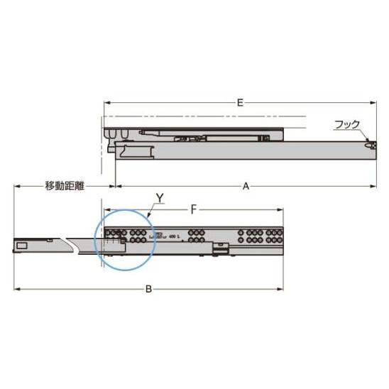190-032-438 LAMP スガツネ工業 スライドレール セルフ＆ソフト