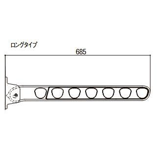 8REG58BK＋8REG60BK ＬＩＸＩＬ　カーポート用物干しセット　フーゴ／ネスカオプション　ロングタイプ２本入り　物干し取付材セット含む ブラック｜abcshop-yh-ten｜02