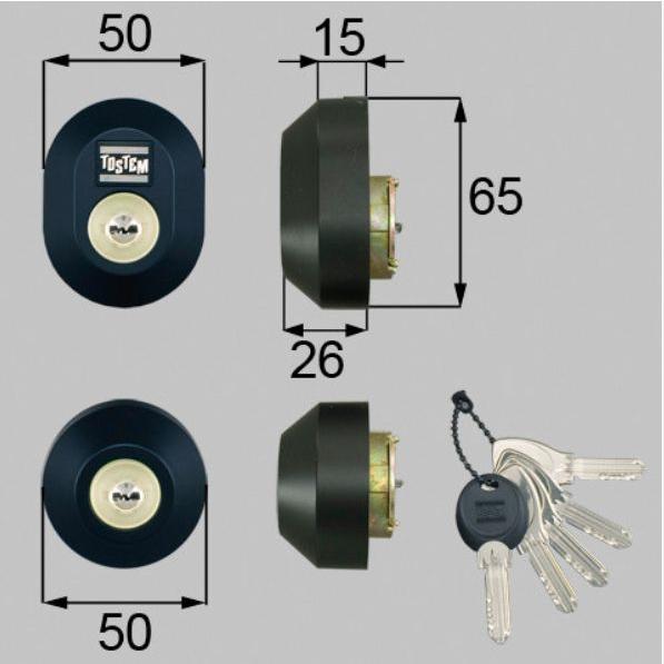 LIXIL（リクシル） DDZZ3017 トステム 玄関ドア ドア錠セット MIWA UR