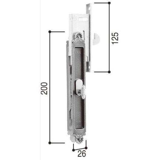 HH-J-0404　YKK 戸先 内外締り錠  ＤＧ：ダークグレイ 　 KH-155　KH66代替え｜abcshop-yh-ten