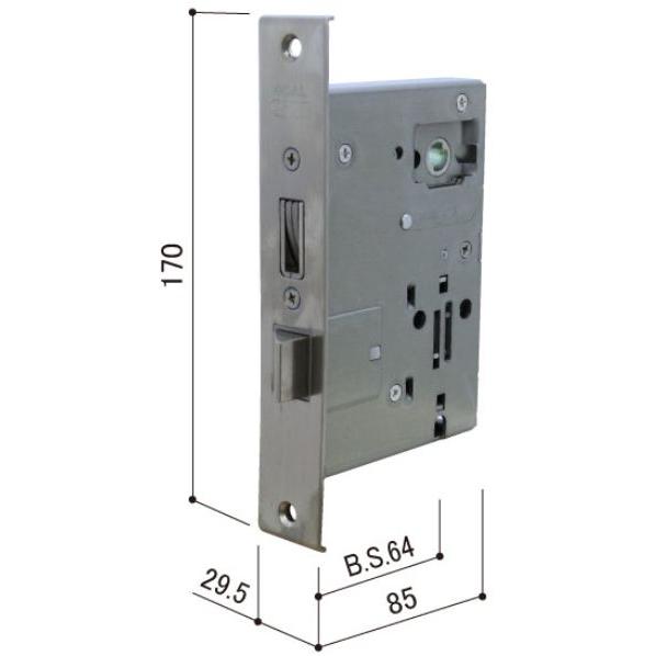 YKK AP HH4K12036CS 玄関ドア 主錠ケース（プッシュプルグリップ錠用 