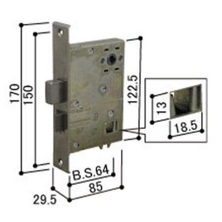 YKK AP HHJ-0602 錠ケース PRONT 美和ロック製 フロント刻印 YKK AP HHJ-0602 錠ケース PRONT 美和ロック製 フロント刻印