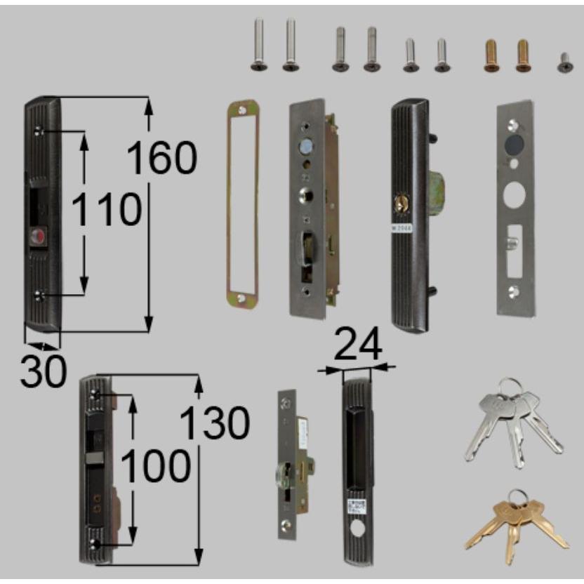 X8DL1030ST　新日軽　部品　玄関引戸　錠セット