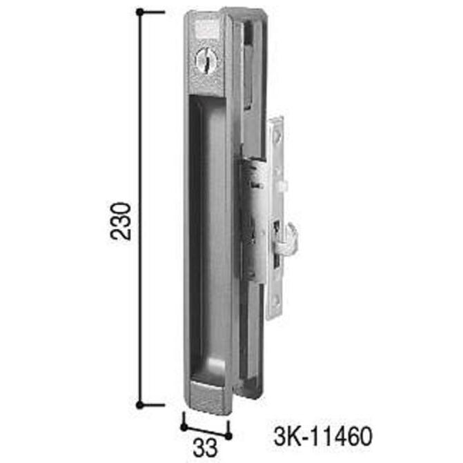 HH3K11460 YKK 玄関引戸 戸先錠 戸先内外締り錠  ＹＢ：ブロンズ｜abcshop-yh-ten｜02