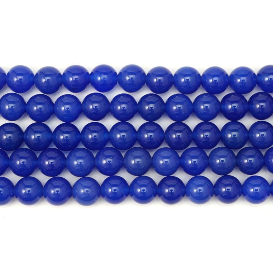 ブルーアゲート 10mm 丸玉 ビーズ 連売り 約38cm 青瑪瑙 メノウ 天然石