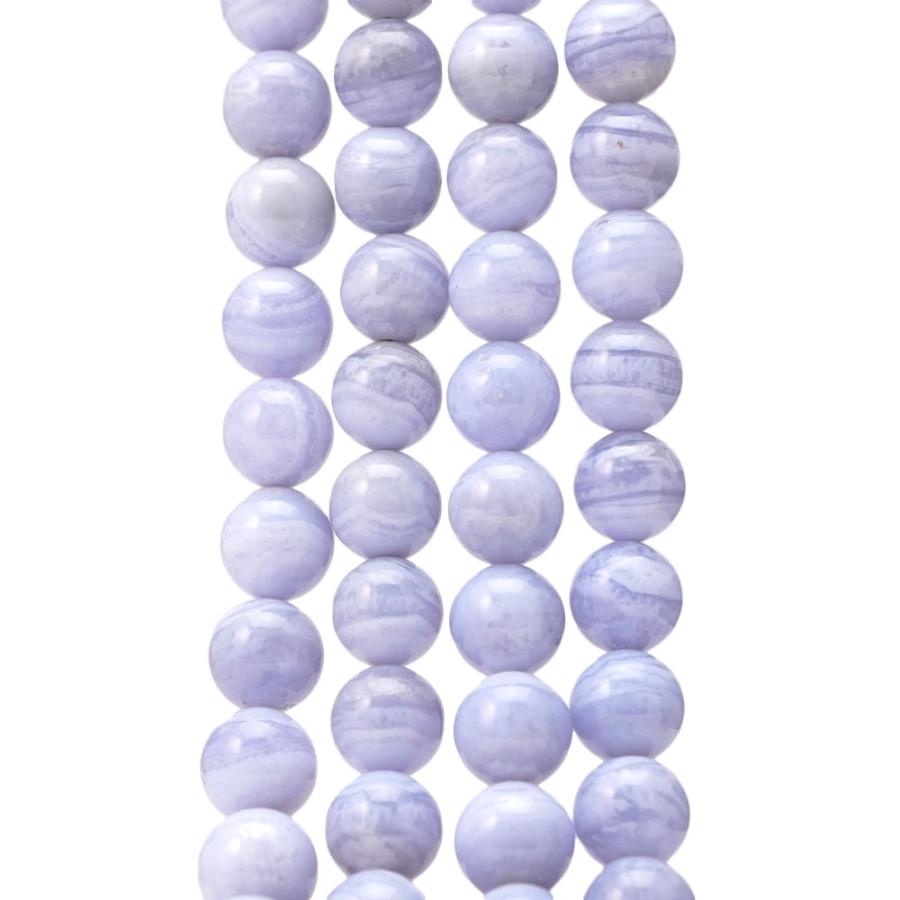 ブルーレースアゲート 12mm 丸玉 ビーズ 連売り 約38cm 青縞瑪瑙 