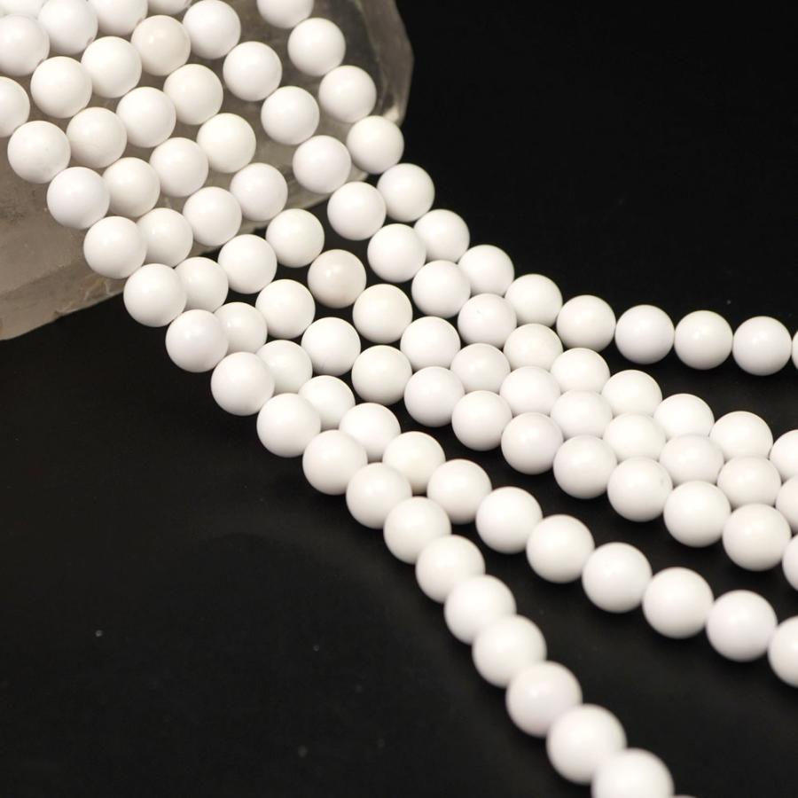 ホワイトオニキス 8mm 丸玉 ビーズ 連売り 約38cm 白メノウ 瑪瑙 