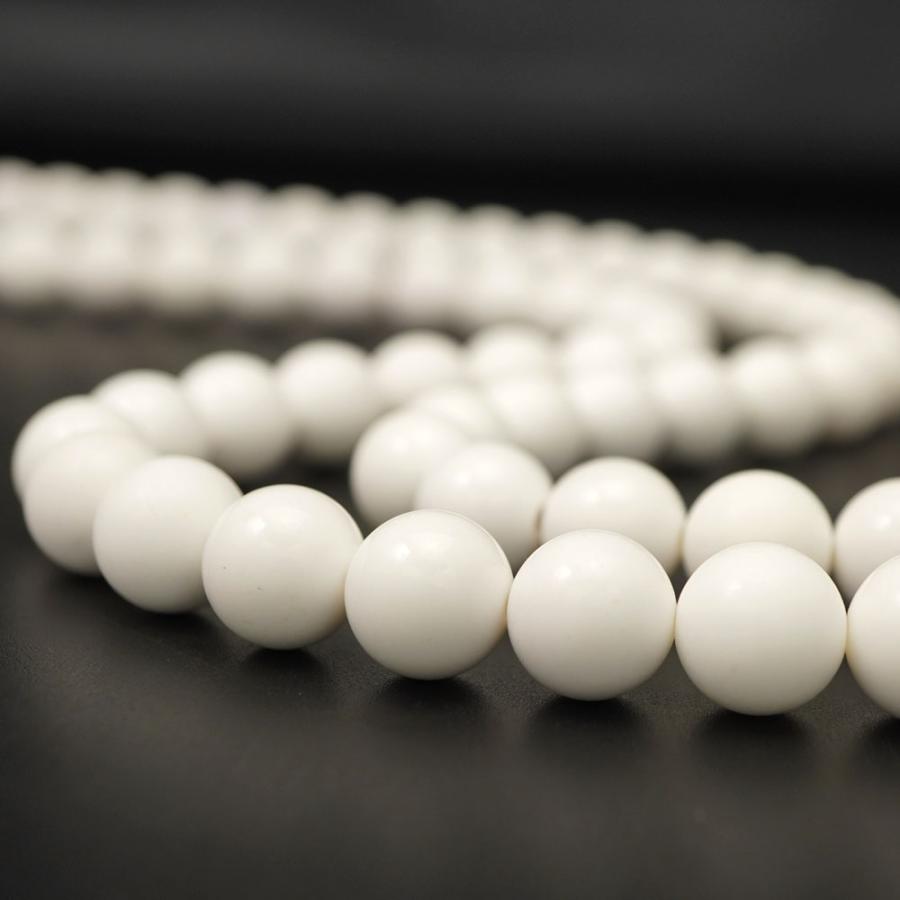 ホワイトオニキス 12mm 丸玉 ビーズ 連売り 約38cm 白メノウ 瑪瑙