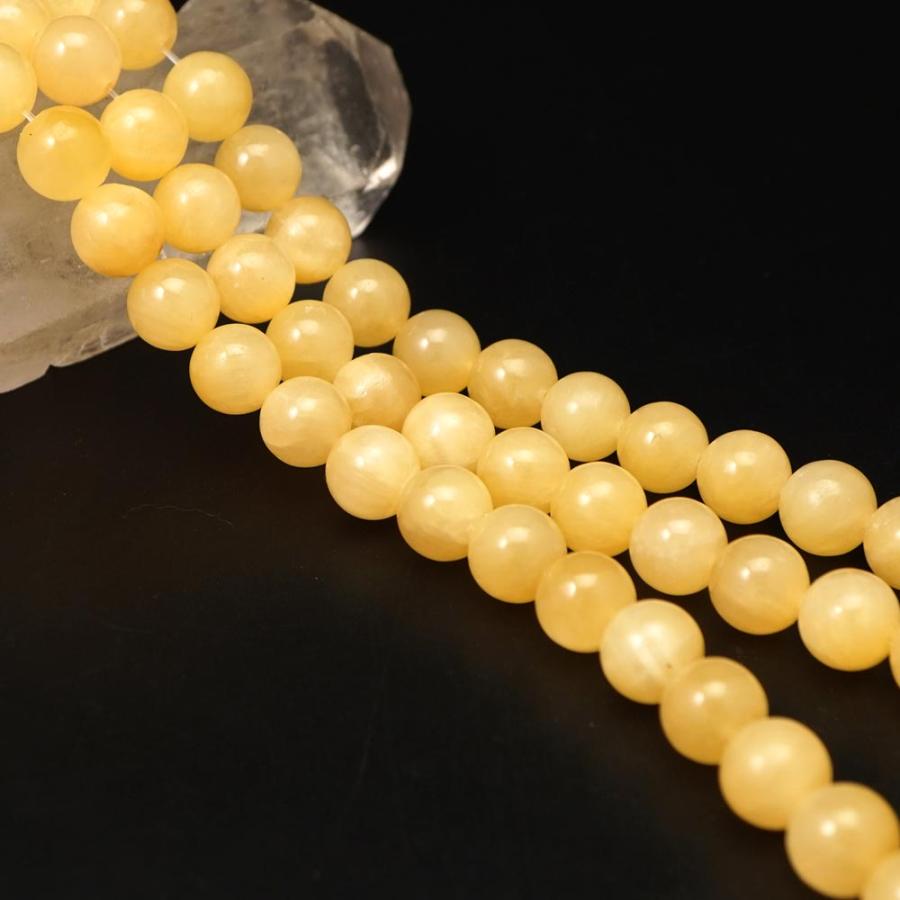 アラゴナイト 12mm 丸玉 ビーズ 連売り 約38cm なごみ石 天然石 