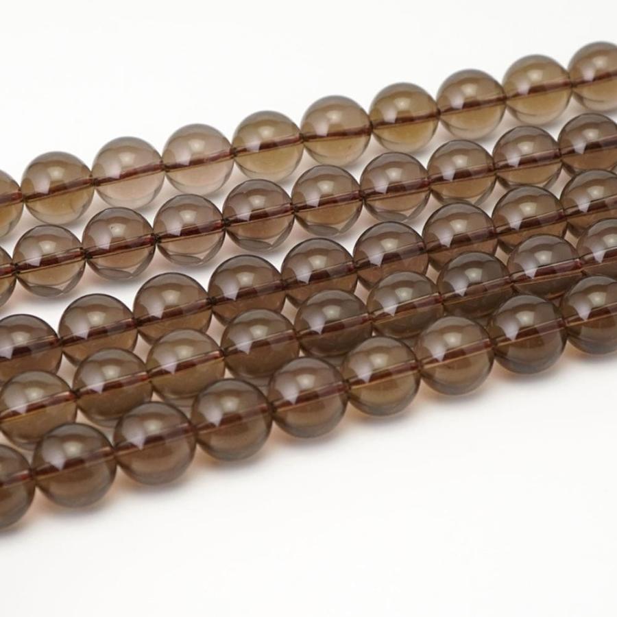 C0322」高品質5Aスモーキークォーツ 12mm 1連