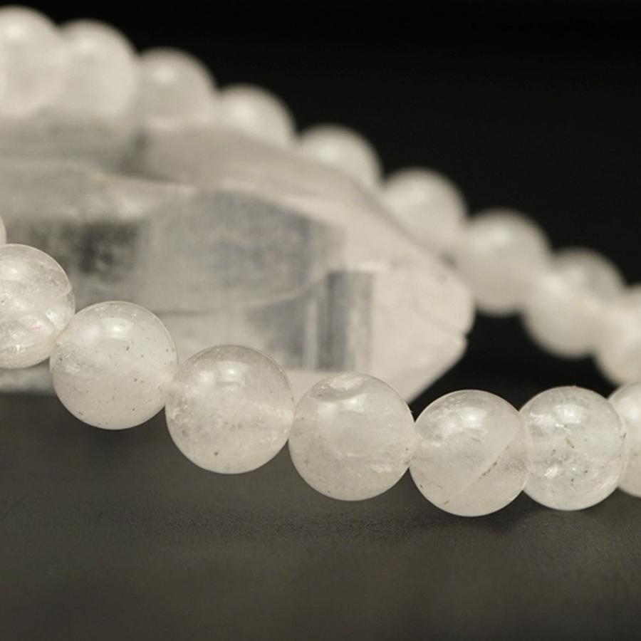 ヒマラヤ水晶 8mm 丸玉 ブレスレット アクセサリー 内周 約16cm