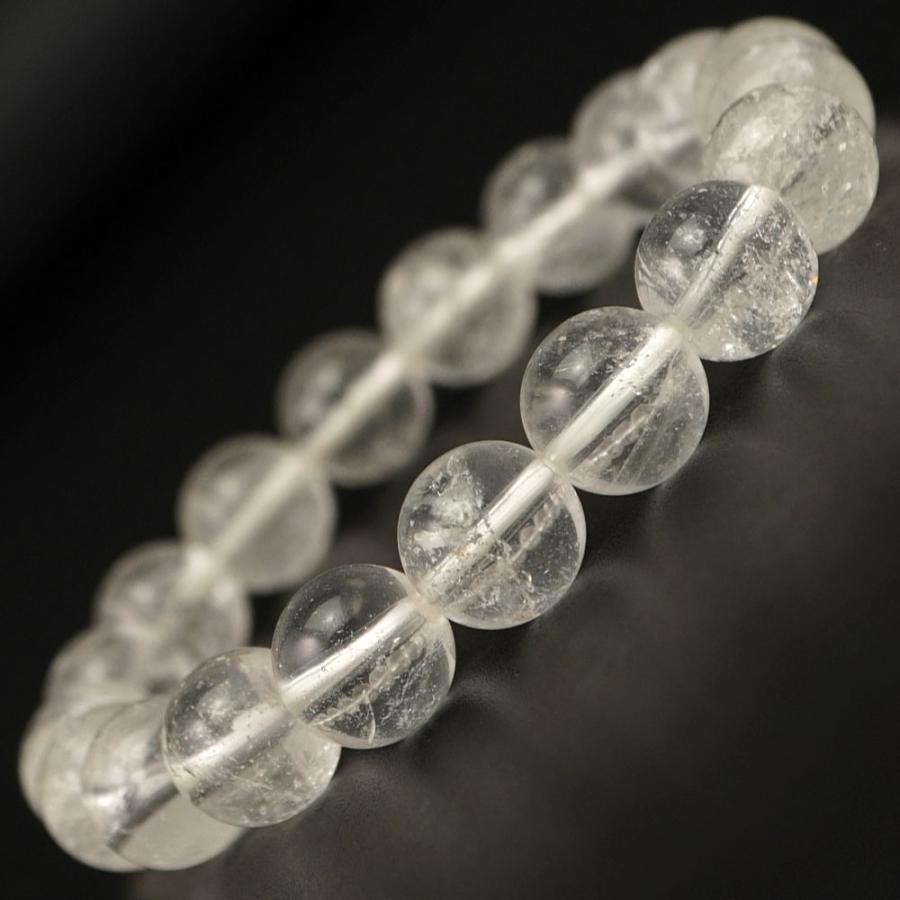ヒマラヤ水晶 10mm 丸玉 ブレスレット アクセサリー 内周 約16cm