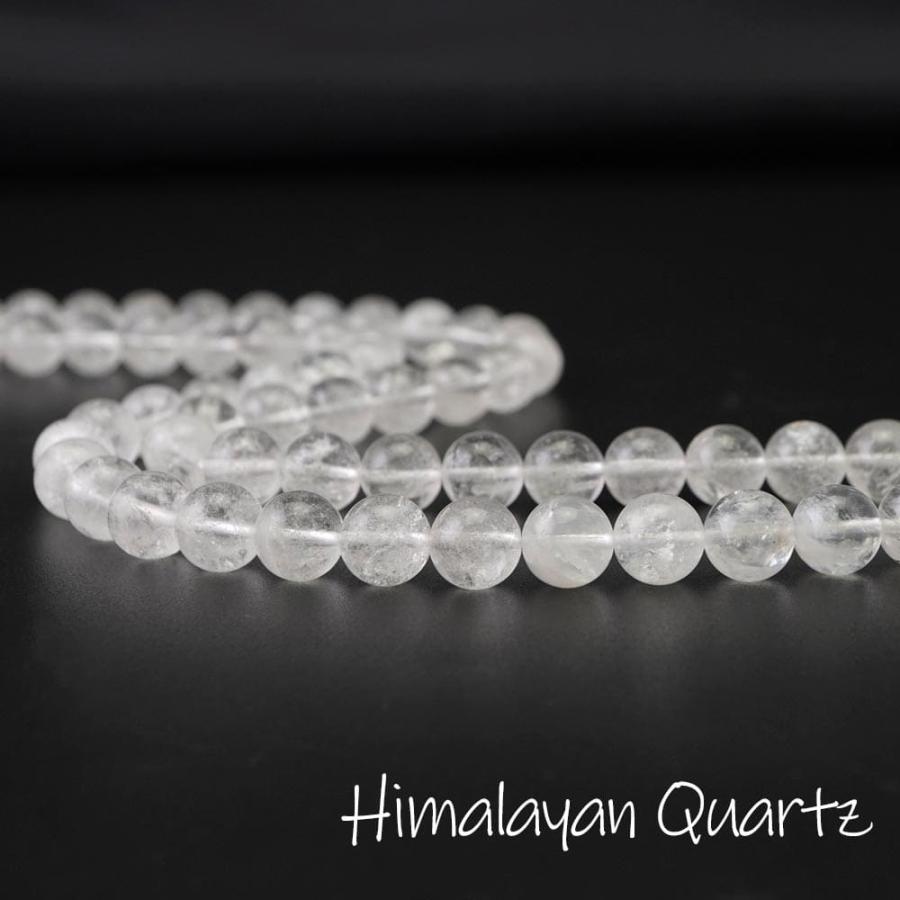 ヒマラヤ水晶 10mm 丸玉 ビーズ 連売り 約38cm マニカラン水晶 天然石 