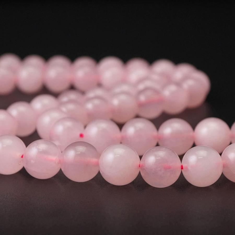ローズクォーツ 10mm 丸玉 ビーズ 連売り 約38cm 紅水晶 薔薇石英 
