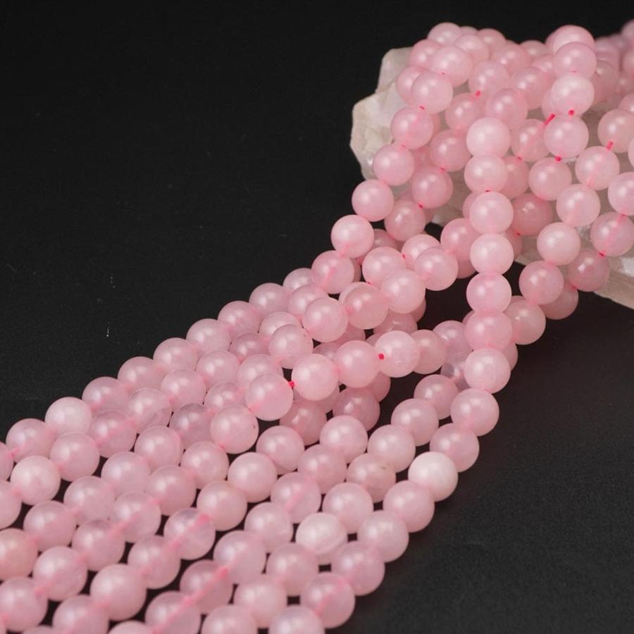 ローズクォーツ 10mm 丸玉 ビーズ 連売り 約38cm 紅水晶 薔薇石英 