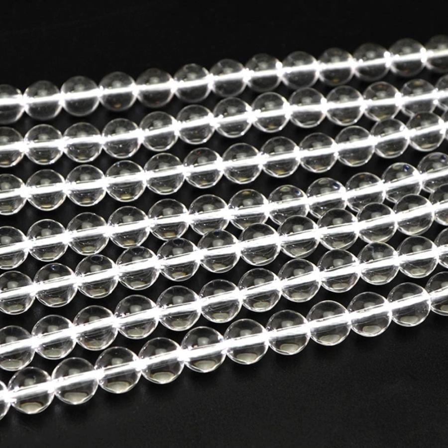 水晶 8mm 丸玉 ビーズ 連売り 約38cm クリスタル AAA 本水晶 高