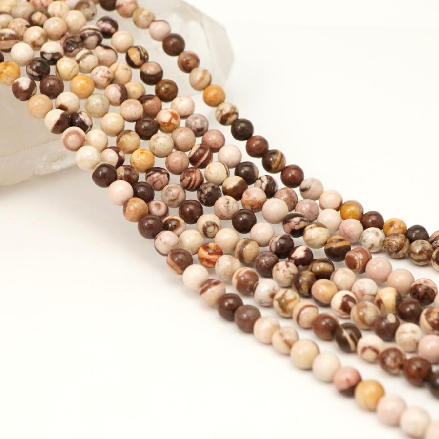 カプチーノジャスパー 6mm 丸玉 ビーズ 連売り 約38cm 碧玉 天然石