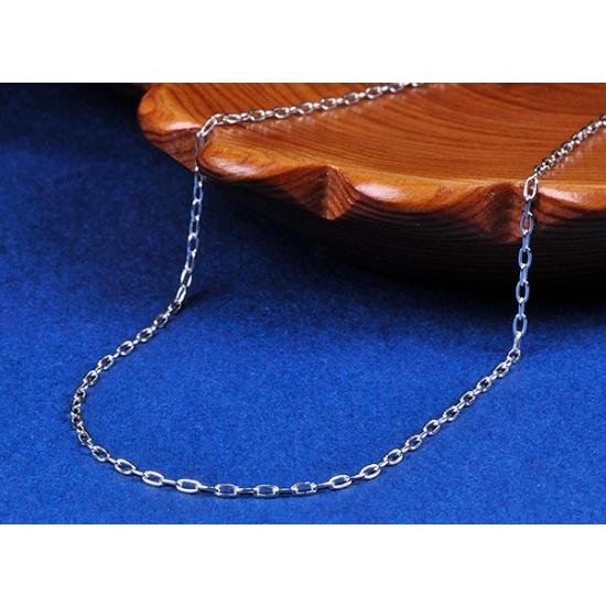 シルバーチェーン 長あずきチェーン 50cm 幅1 30mm ロジウム ネックレス チェーン シルバー925 銀 Sv925 レディース メンズ アクセサリー 人気 ギフト Abcストーン19 通販 Yahoo ショッピング