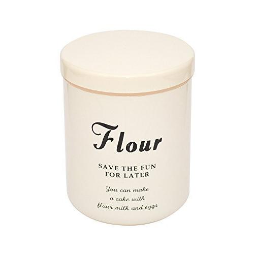 クラフトレシピ キャニスター M Flour 小麦粉 おしゃれ 調味料 保存容器 容器 プラスチック 蓋付き 小さい